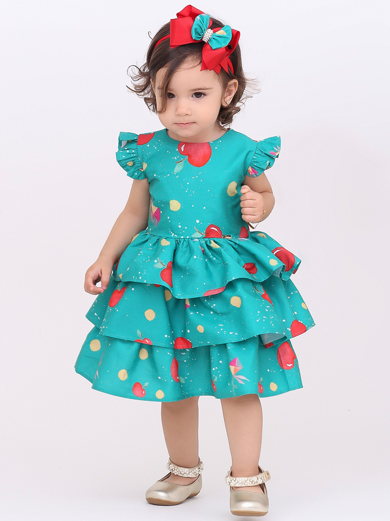 Vestido Taci Cidade Casual - Era uma vez... A menina e o passarinho - Baby Vestido Taci Cidade Casual - Era uma vez... A menina e o passarinho - Baby